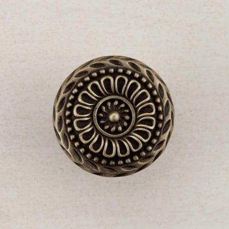 Acorn Mfg Artisan Collection Lace Circle Knob, Antique Brass DQFAP